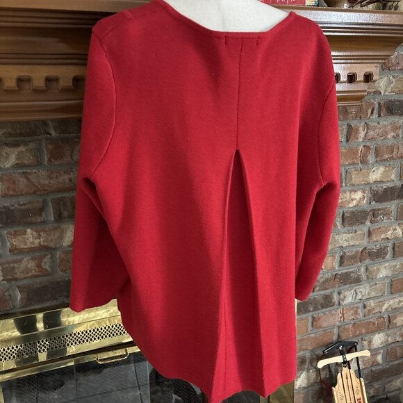 Dressbarn Woman Red Thick Sweater Size 14-16 - Picture 3 of 7